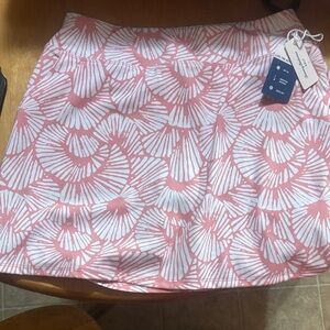 Tommy Bahama Coral and White Patterned Mini Skirt
